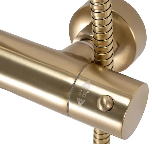 Душова система Rea Parot brushed gold з термостатом REA-P2323, Золотий - фото 4