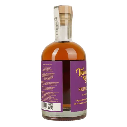 Зерновой спиртной напиток настоянный на чипсах дубовых Поліська казка Рецепт номер 3 45% 0.7 л - фото 2
