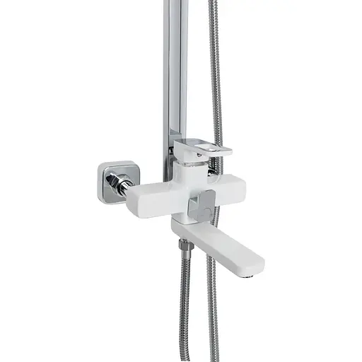 Душова система універсальна Lidz Wawel 1030 на три споживача (з виливом) (k35) LDWAW1030WHI45401 White, Білий - фото 3