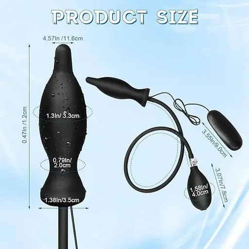 Надувной анальный расширитель с вибрацией 3,8 см х 7 см, 10 режимов - фото 4