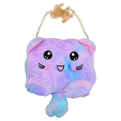 Сумочка м’яка Котик, 20x17 см, ланцюжок (В асортименті)