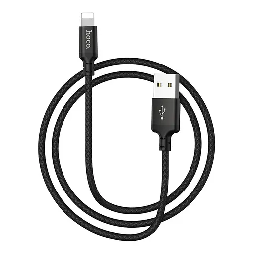 Кабель Hoco X14 USB to Lightning 2 м черный - фото 1