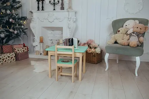 Дитячий письмовий столик та стільчик (з ящиком) для малювання та навчання (Зелений) Левеня - фото 8