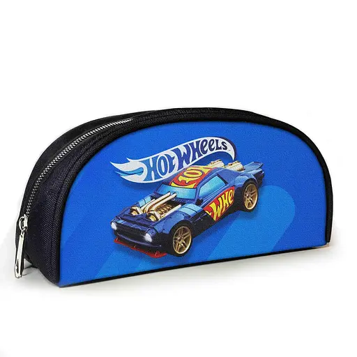 Пенал шкільний з принтом Hot Wheels 23х10х8 см дитячий для хлопчика (3959)