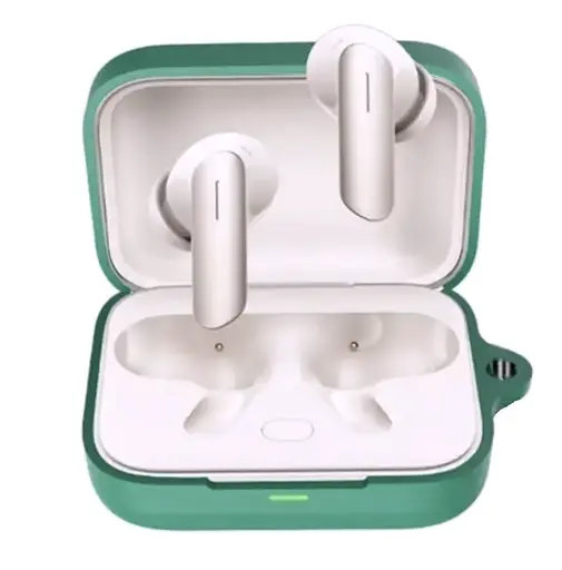 Чохол-накладка DK для Realme Buds Air 7 Silicone Candy Friendly з карабіном (green) - фото 3