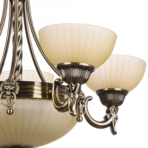 Люстра подвесная Brille классическая E27 60W BZ (BKL-452S/8) - фото 2