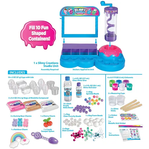 Слайм Cra-Z-Art Slimy Creations Studio 40 ед. (60170CRA) - фото 6