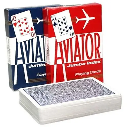 Карти гральні United States Playing Card Company Aviator Jumbo Index (red blue) (AIRB-2) - фото 1