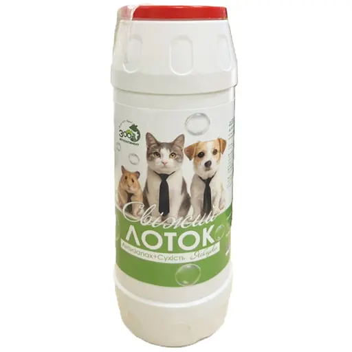 Дезодорант осушувач Свіжий Лоток Антизапах + Сухість для туалетів домашніх тварин Яблуко 600 г - фото 1