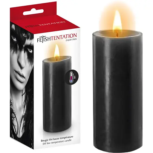Свічка низькотемпературна Fetish Tentation Enjoy Pain Bougie SM Basse Temperature, 10 см (чорний) - фото 2
