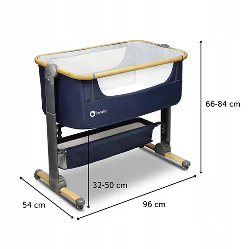 Детская кроватка 3 в 1 Lionelo Timon BLUE NAVY + матрас - фото 2