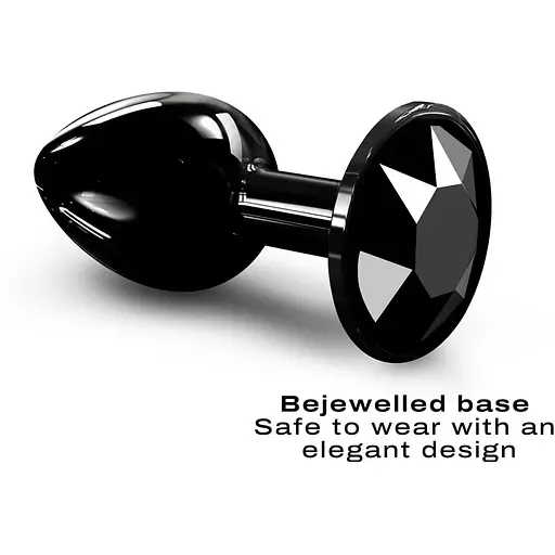 Металева анальна пробка з кристалом Dorcel Diamond Plug Black S - фото 2