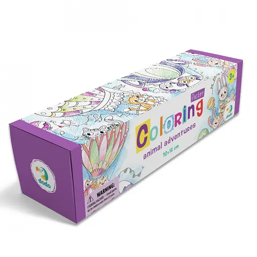 Раскраска Приключения животных DoDo 300290 размер 70х16 см