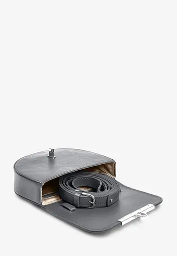 Жіноча шкіряна сумка поясна-кроссбоді Bridget сірий - фото 9