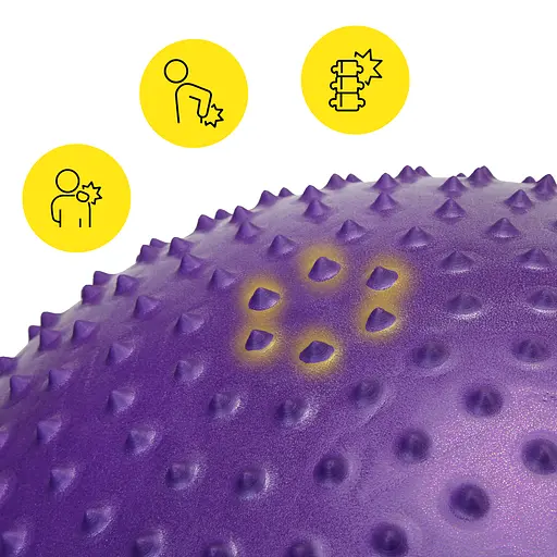 Мяч для фитнеса (фитбол) Cornix 55 см полумассажный Anti-Burst Violet XR-0460 - фото 2