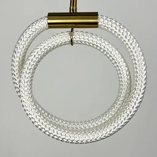 Латунний підвіс із двома завитками обплетеного неону 24 Вт | Арт. MJ 201-300 AB | Line F - фото 5