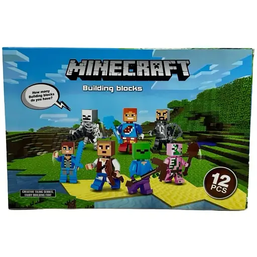 Набор игровых фигурок Minecraft с оружием 12 шт. (0302E) - фото 7