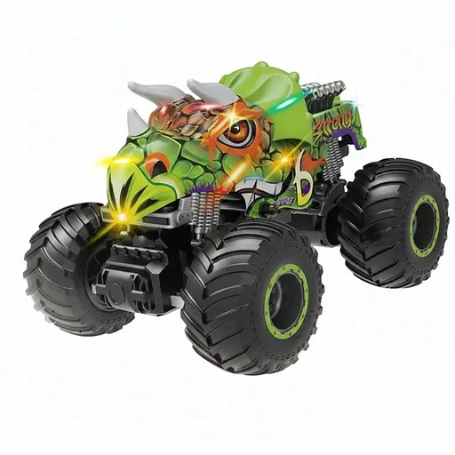 Радиоуправляемая машина-динозавр MK 738 A-02, пульт 2.4GHz, аккумулятор 3.7V, свет, звук, парогенератор, Зеленая