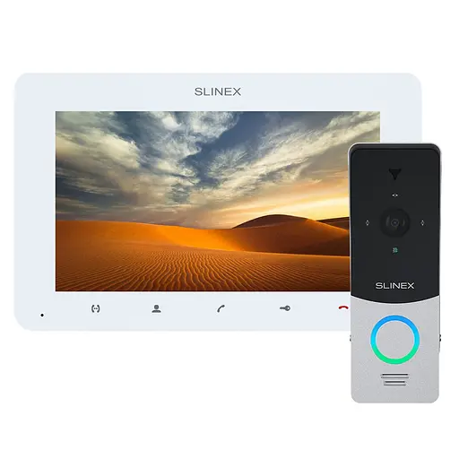 Комплект видеодомофона Slinex SM-07MHD White + ML-20HD Silver-Black (83-00061)