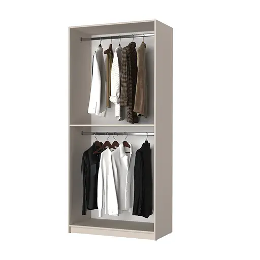 Шафа 2-дверна з антресоллю MebelStar Оскар ДСП BL-B, додаткова штанга 100x52x260 см Дуб рістрето (MBS-4834) - фото 2