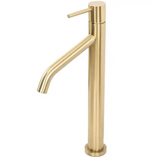 Змішувач для умивальника Rea Level brushed gold високий REA-B6217 Золотий - фото 4