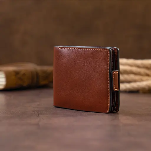 Мужской кожаный кошелек Grande Pelle 11.5х9х2.5 см acs0015036 - фото 8