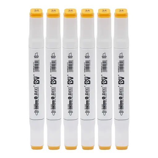 Скетч-маркер двусторонний Bavi №34, на спиртовой основе, 10 шт.