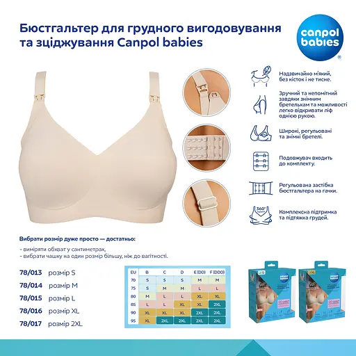 Бюстгальтер Canpol babies для грудного вскармливания и сцеживания XL (78/016) - фото 3