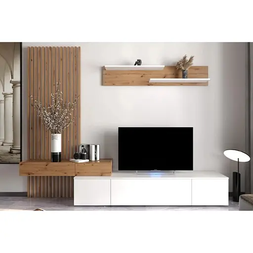 Модульна стінка для вітальні Гербор Ребека плюс Дуб артизан + Німфея альба (GRB-1921)