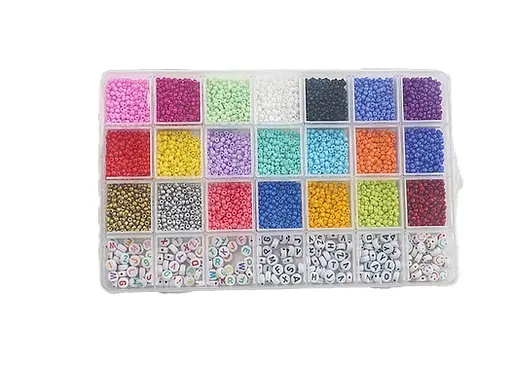 Набір бісеру 610-35 B, ножиці, волосінь, в боксі (6969975403749) - фото 1