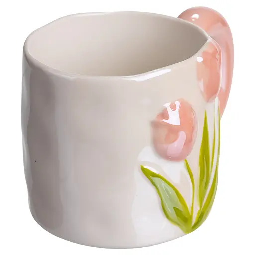 Чашка фарфоровая Yiwu Тюльпан 400 мл розовый Yiwu FM-40A - фото 4