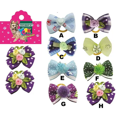 Бантики для собак TatraРet York 3-3.5 см 2 шт. фиолетовые
