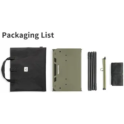 Складаний стіл Naturehike CNK2450JJ025, 60х40 см, алюміній, оливковий - фото 3