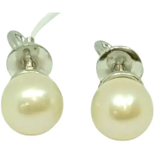 Золоті сережки-пуссети Favoritum з перлами. 211088_б