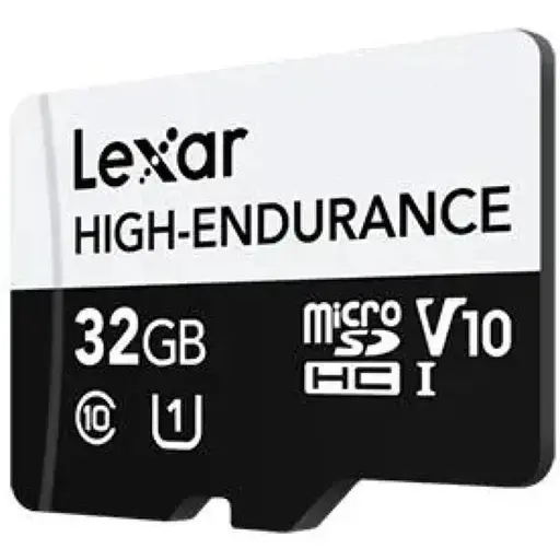 Карта памяти Lexar microSDHC, 32Gb, High-Endurance, Class10 UHS-I U1 V10, без адаптера, до 100/30 МБ/с (LMSHGED032G-BCNNG) - фото 1