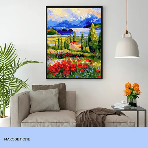 Набір для розпису по номерах "Макове поле" 40*50 см, IDEA2-GX45763, ТМ "99IDEAS" - фото 3