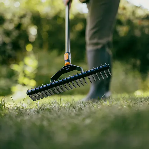 Граблі-аератор фрезеруючі для вичісування газонів Fiskars OneClick 36 см (1080679) - фото 4