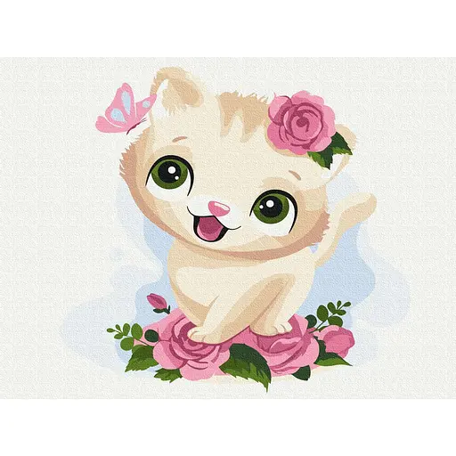 Картина за номерами Грайливий кошеня Brushme 30х40 см різнокольорова 000277587