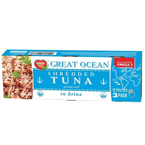 Тунец измельченный в собственном соке Great Ocean 240 г (3х80 г)