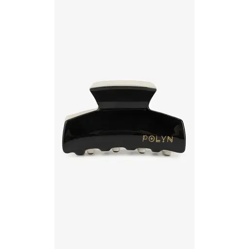 Заколка-краб женская Polin T5-10 Черно-белый - фото 1