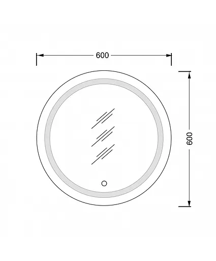 Дзеркало Мойдодир Sunny з LED підсвіткою 60x60 S з сенсором, Білий - фото 3