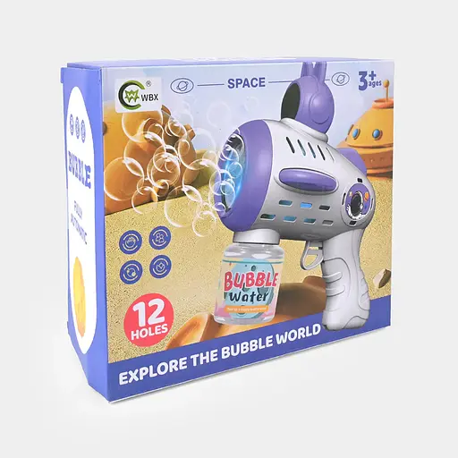 Пистолет мыльных пузырей, 18 см, свет, мыльный раствор - фото 2