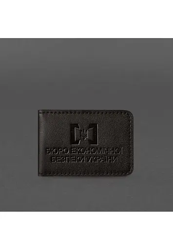 Кожаная обложка для удостоверения БЭБ (Бюро экономической безопасности Украины) темно-коричневая - фото 7