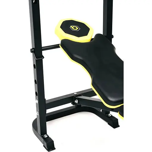 Тренировочная скамья Besport WB-003 горизонтальная для жима со стойкой под штангу - фото 5