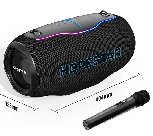 Портативная Bluetooth-колонка Hopestar H86 with 1 UHF microphone Черный - фото 2