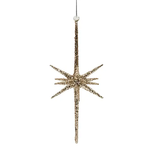 Елочное украшение "Звезда объемная золотая" 10*20 см, YQ1463210