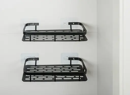 Набор металлических полок для ванной комнаты Fabrika ONIX 2 шт черный+подарок ершик для унитаза Fabrika PRACTIС White - фото 10