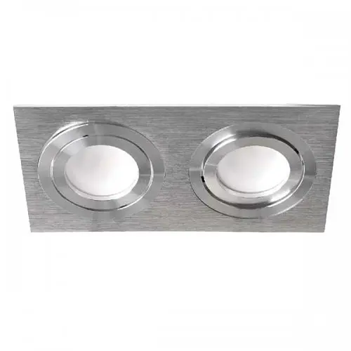 Вбудований подвійний світильник в сріблі | Line F | Арт. DL6122 срібний - фото 4