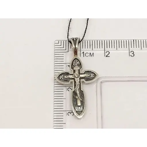 Золотой крестик Харьковская ювелирная фабрика. Распятие Христа. 11509-Ч БЕЛ - фото 3