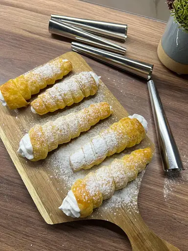 Кондитерські конуси для випічки трубочок «Каннолі» 140 мм (10 штук), Master Class Металлик 81905 - фото 10